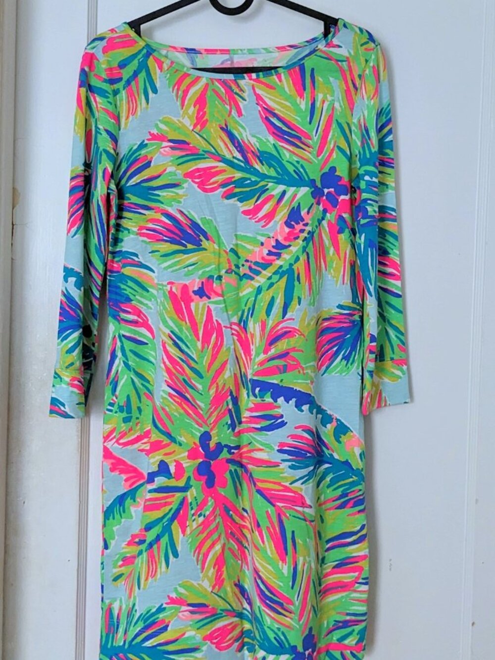 Lilly Pulitzer Marlowe Shirt Dress Island Time Palm Print Size XS